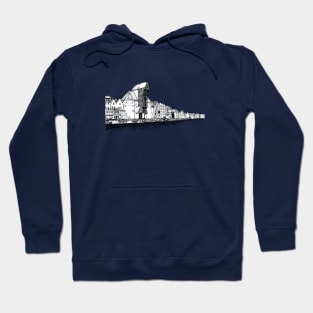 Drawing of famous Crane Gate in Gdansk Hoodie